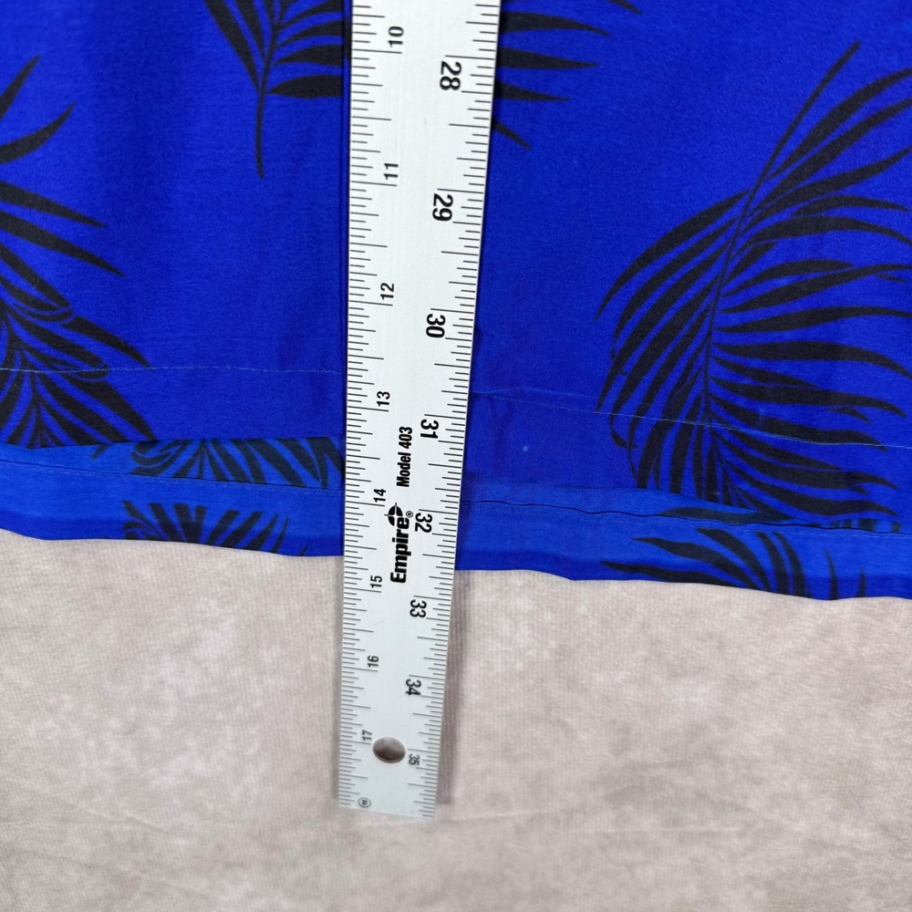 Rima Shirt Men XXL Blue Tropical Beer Palm Graphic Button Party Aloha Caribbean - Picture 7 of 7